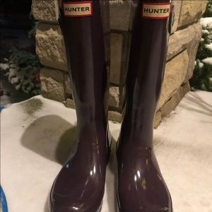 Hunter Original plum Tall Rain Boots